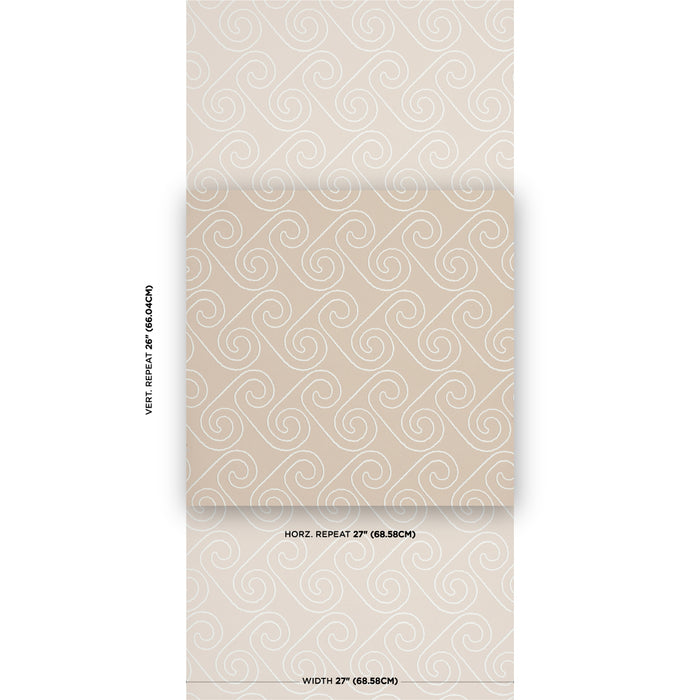 Schumacher X Backdrop Fortuna Light Beige Wallpaper Sample 5018360