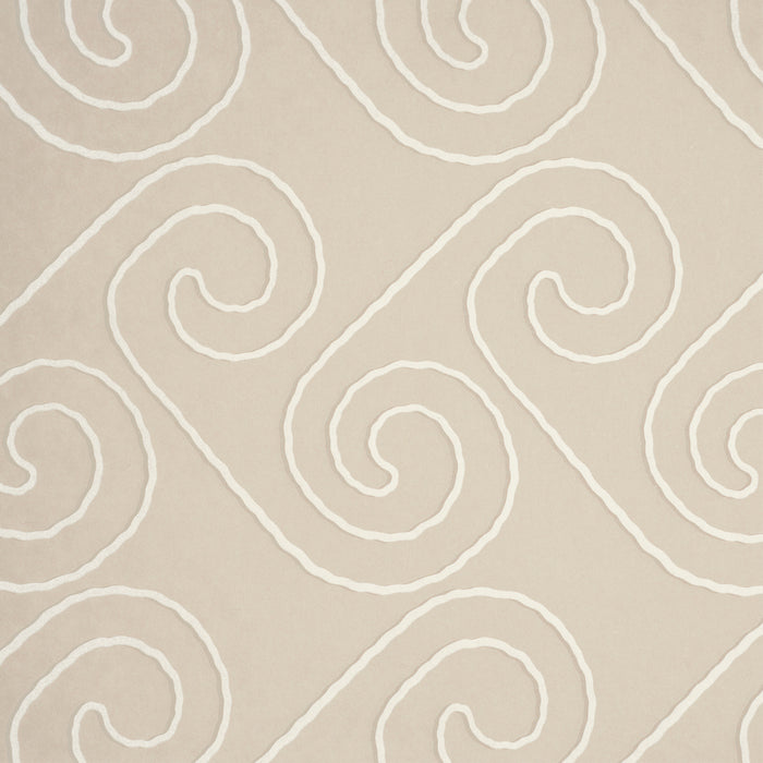 Schumacher X Backdrop Fortuna Light Beige Wallpaper Sample 5018360