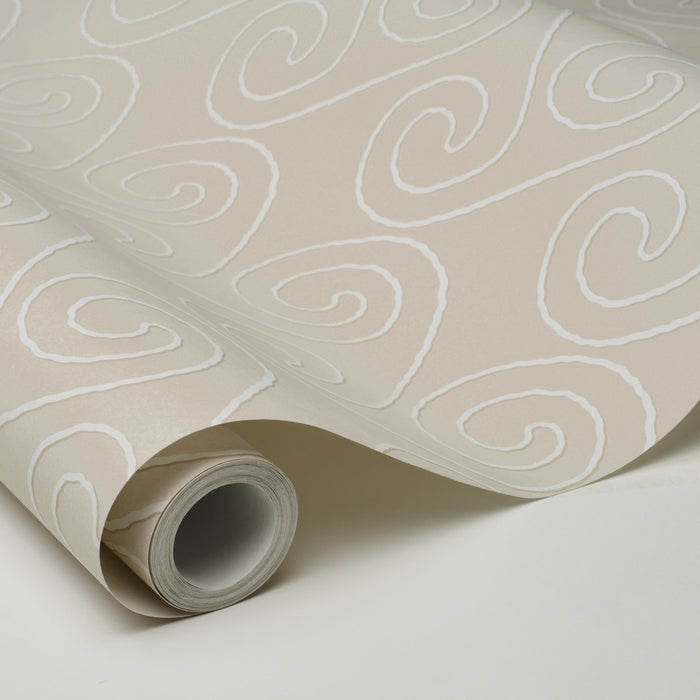 Schumacher X Backdrop Fortuna Light Beige Wallpaper Sample 5018360