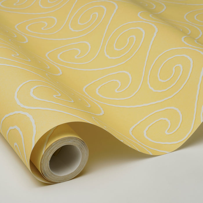 Schumacher X Backdrop Fortuna Light Yellow Wallpaper Sample 5018361