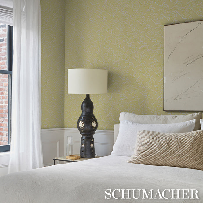 Schumacher X Backdrop Fortuna Light Yellow Wallpaper Sample 5018361