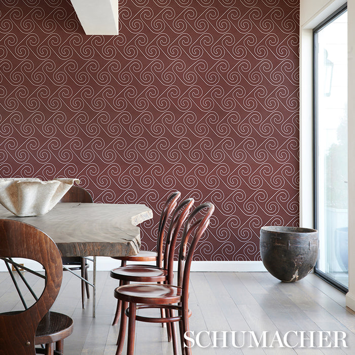 Schumacher X Backdrop Fortuna Plum Wallpaper Sample 5018362