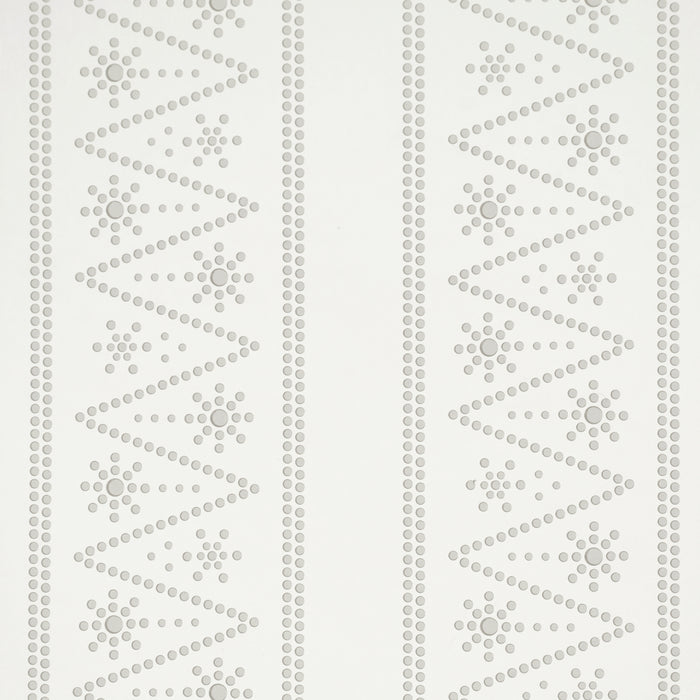 Schumacher X Backdrop The Pearlies Silver Wallpaper Sample 5018370