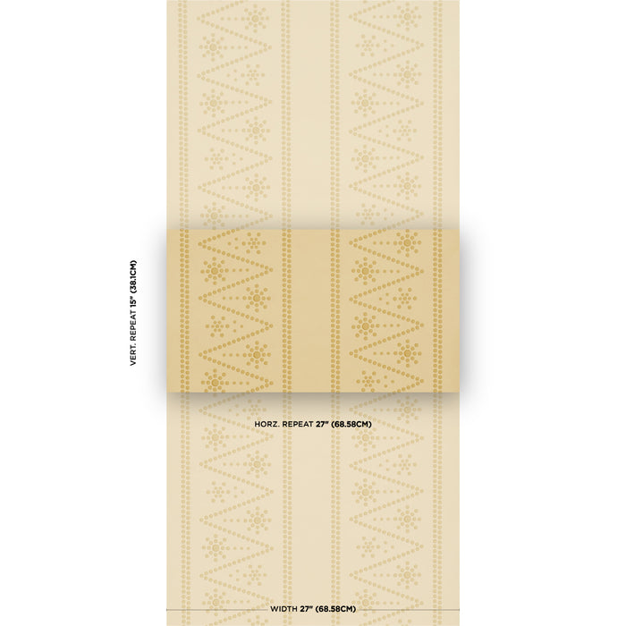 Schumacher X Backdrop The Pearlies Soft Gold Wallpaper Sample 5018371