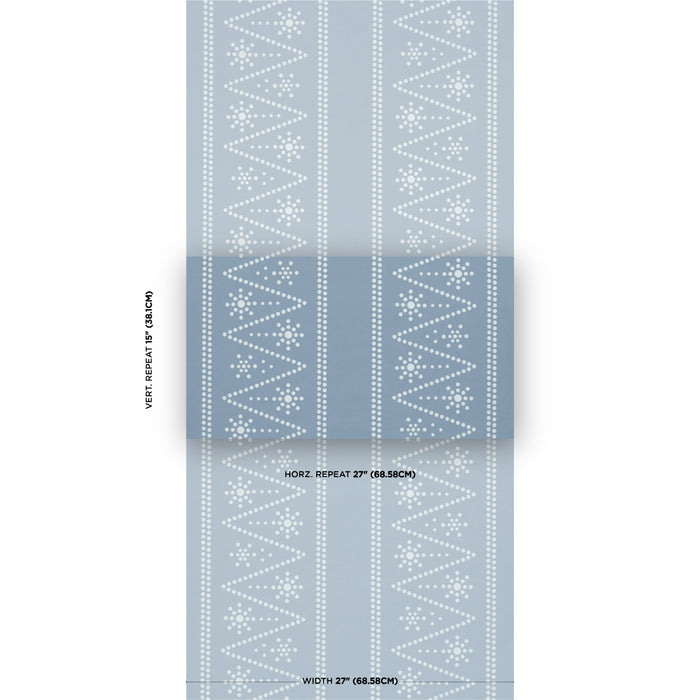 Schumacher X Backdrop The Pearlies Soft Blue Wallpaper Sample 5018372