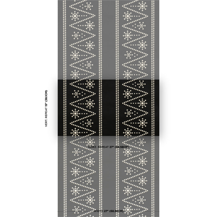 Schumacher X Backdrop The Pearlies Black Wallpaper Sample 5018373