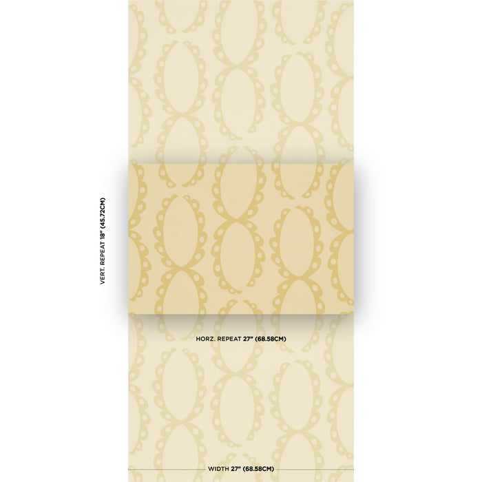 Schumacher X Backdrop The Saints Soft Gold Wallpaper Sample 5018381