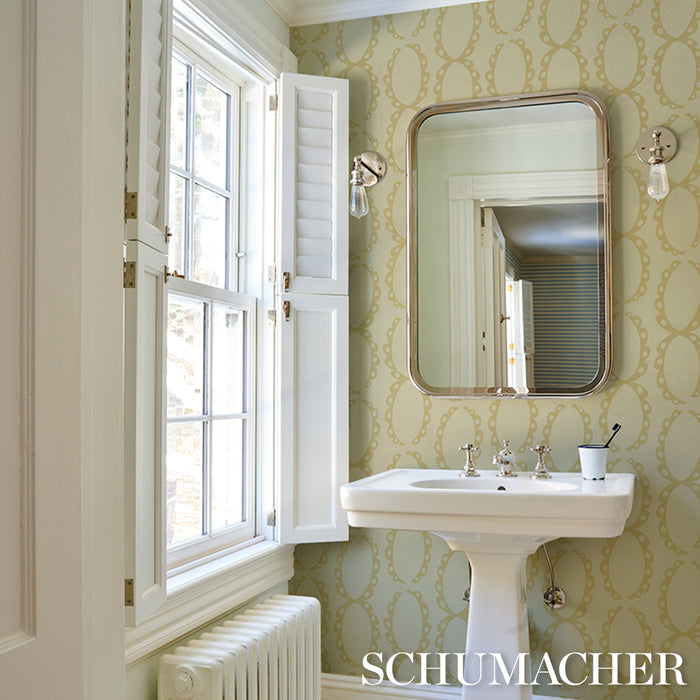 Schumacher X Backdrop The Saints Soft Gold Wallpaper Sample 5018381