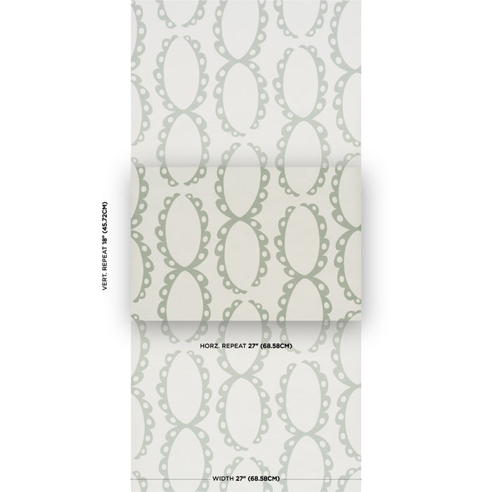 Schumacher X Backdrop The Saints Cool Green Wallpaper Sample 5018382