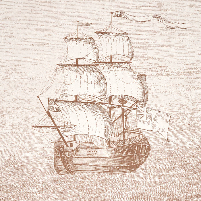 Schumacher Philadelphia Harbor 3 Panel Set Sepia Wallpaper 5018391