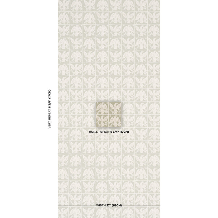 Schumacher Barton'S Eagle Hand Print Green Wallpaper 5018400