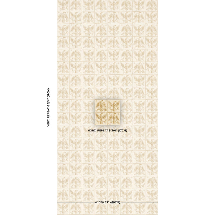Schumacher Barton'S Eagle Hand Print Yellow Wallpaper 5018401