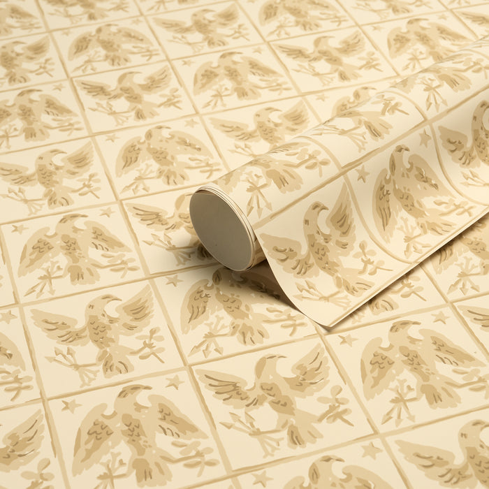 Schumacher Barton'S Eagle Hand Print Yellow Wallpaper 5018401