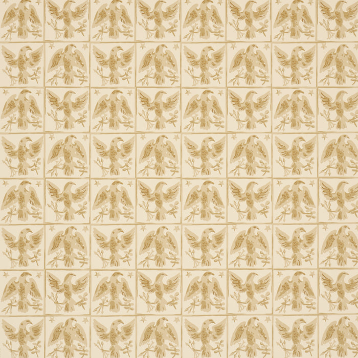 Schumacher Barton'S Eagle Hand Print Yellow Wallpaper 5018401