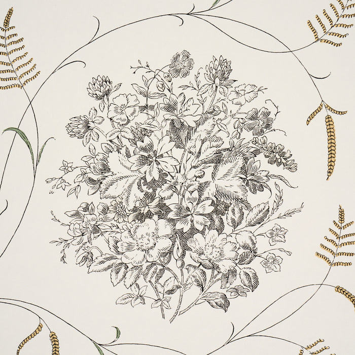Schumacher Century Scenic Toile Black Wallpaper Sample 5018410