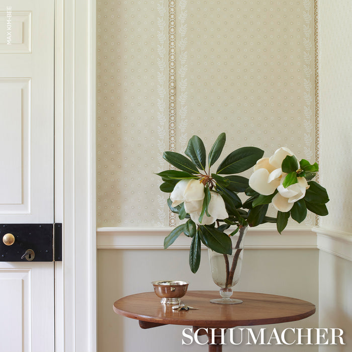 Schumacher Astor Neutral Wallpaper Sample 5018420