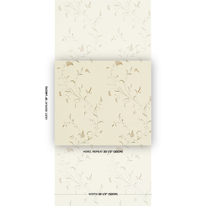 Schumacher Winding Wheat Green Wallpaper 5018431