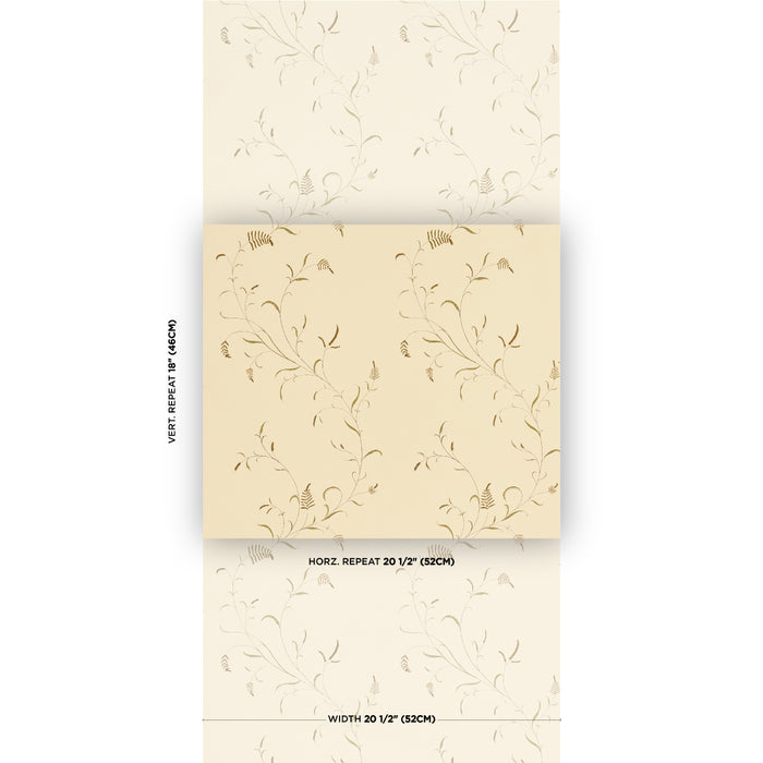 Schumacher Winding Wheat Yellow Wallpaper Sample 5018432