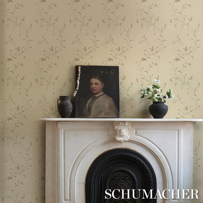 Schumacher Winding Wheat Yellow Wallpaper 5018432