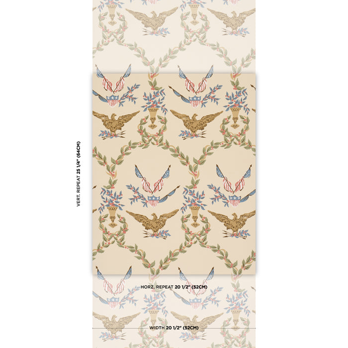 Schumacher Liberty'S Laurels Neutral Wallpaper 5018440