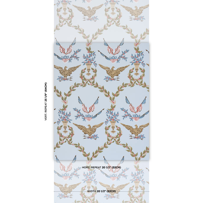 Schumacher Liberty'S Laurels Blue Wallpaper 5018441