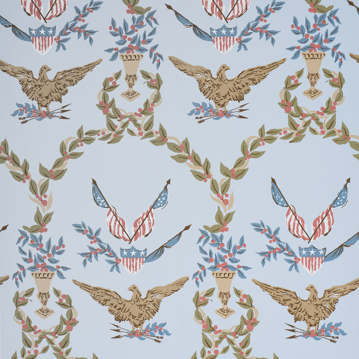 Schumacher Liberty'S Laurels Blue Wallpaper 5018441