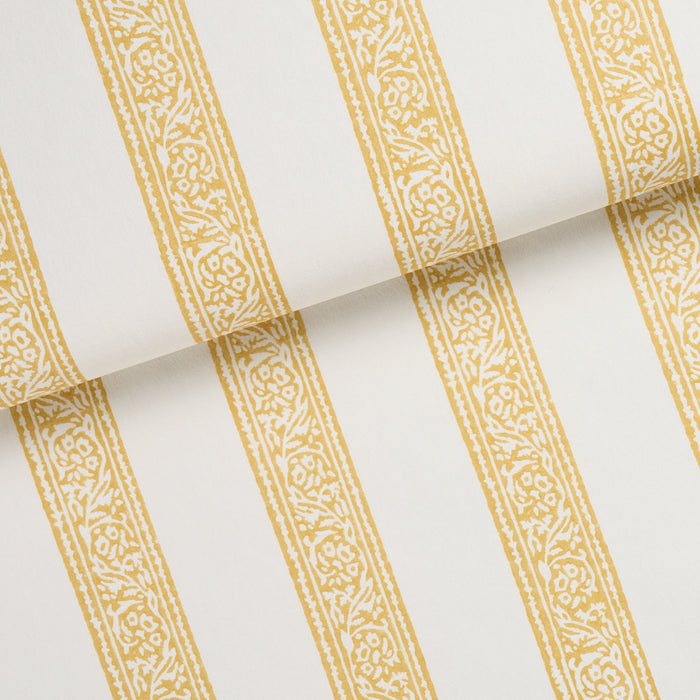 Schumacher Mahdavi Stripe Yellow Wallpaper 5018451