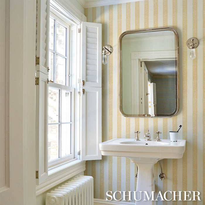 Schumacher Mahdavi Stripe Yellow Wallpaper 5018451