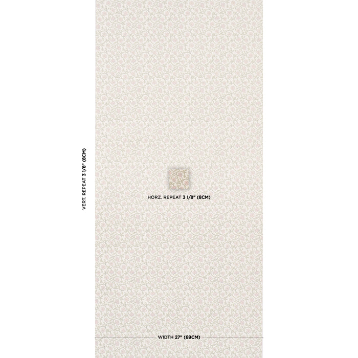 Schumacher Malaya Hand-Block Print Petal Wallpaper 5018460
