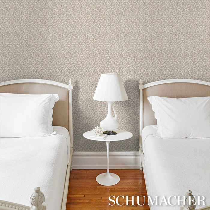 Schumacher Malaya Hand-Block Print Petal Wallpaper 5018460