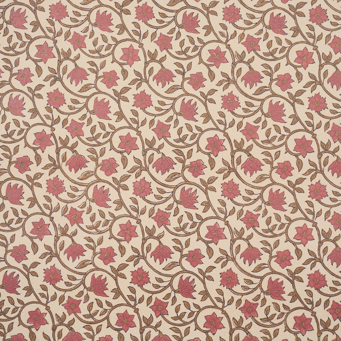 Schumacher Malaya Hand-Block Print Red Wallpaper 5018462
