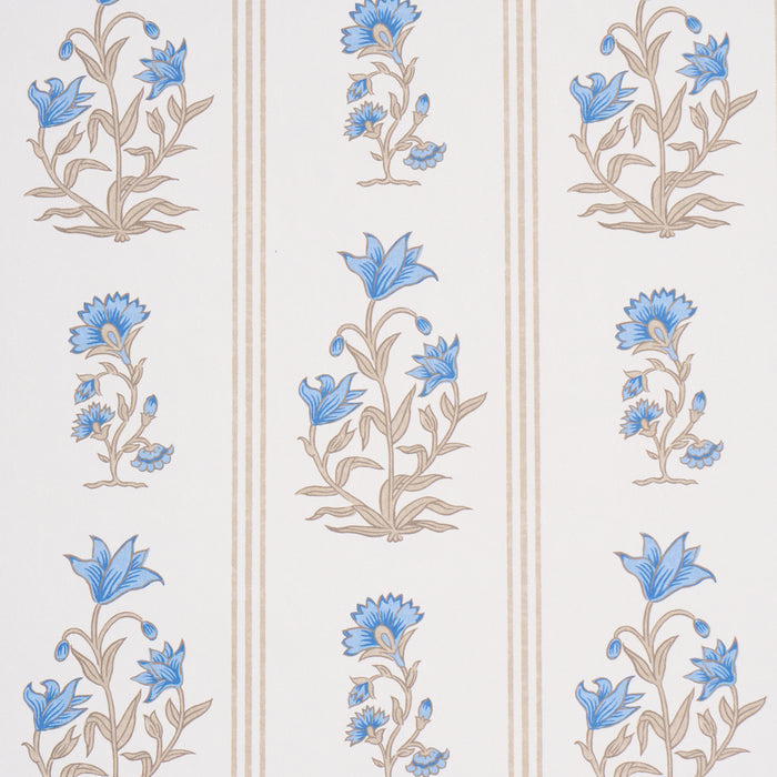 Schumacher Ellora Blue Wallpaper Sample 5018472