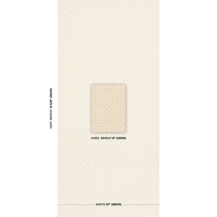 Schumacher Laksha Yellow Wallpaper Sample 5018481