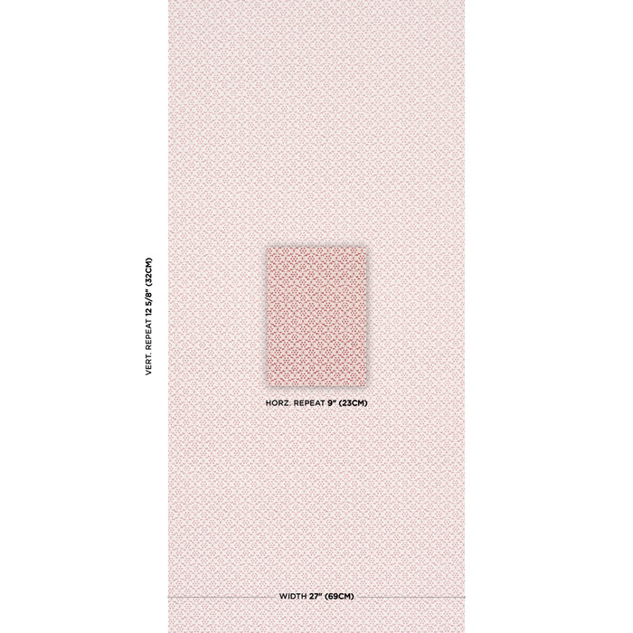 Schumacher Laksha Red Wallpaper Sample 5018482