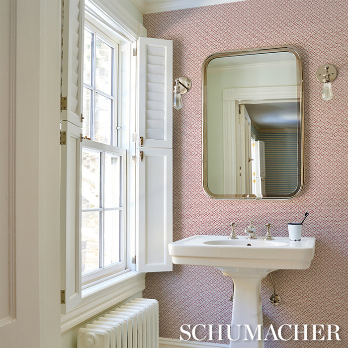 Schumacher Laksha Red Wallpaper 5018482
