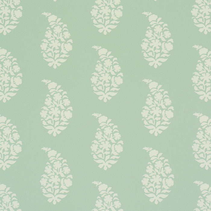 Schumacher Kaia Paisley Celadon Wallpaper 5018491