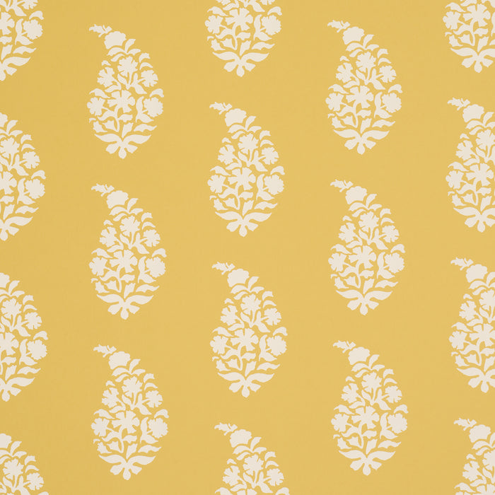 Schumacher Kaia Paisley Yellow Wallpaper 5018492