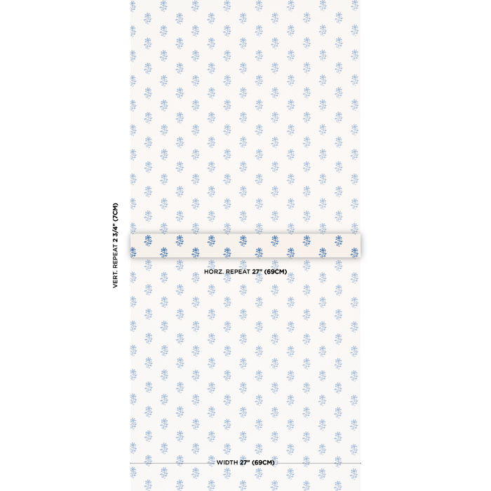 Schumacher Iksha Indigo Wallpaper 5018502