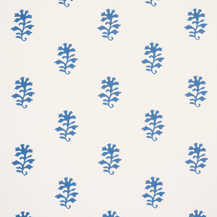 Schumacher Iksha Indigo Wallpaper Sample 5018502