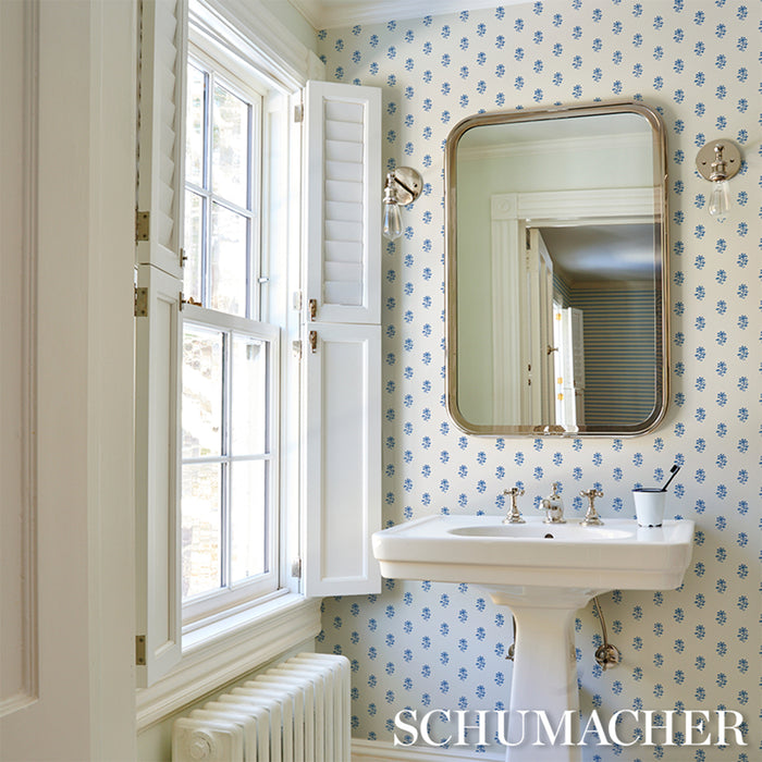 Schumacher Iksha Indigo Wallpaper 5018502