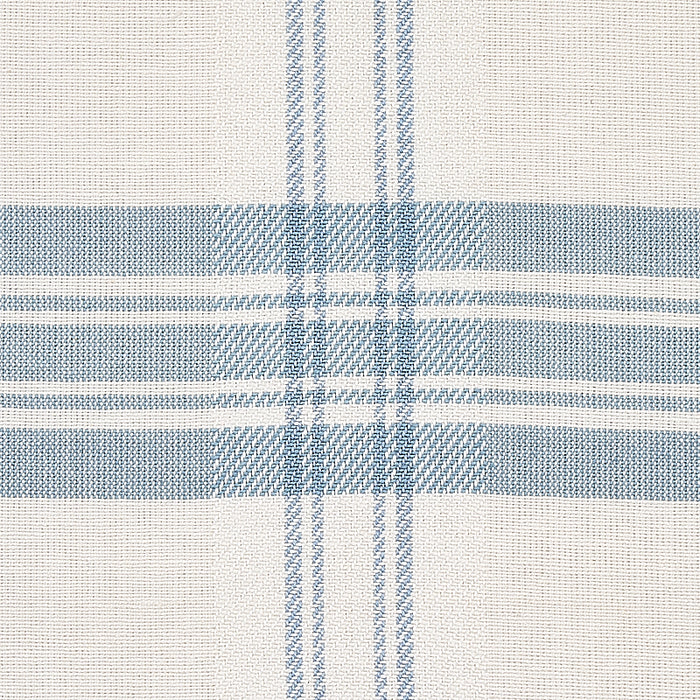 Schumacher Check Rustique Sky Fabric 50205