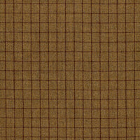 Schumacher Saville Flannel Check Khaki Fabric 50322