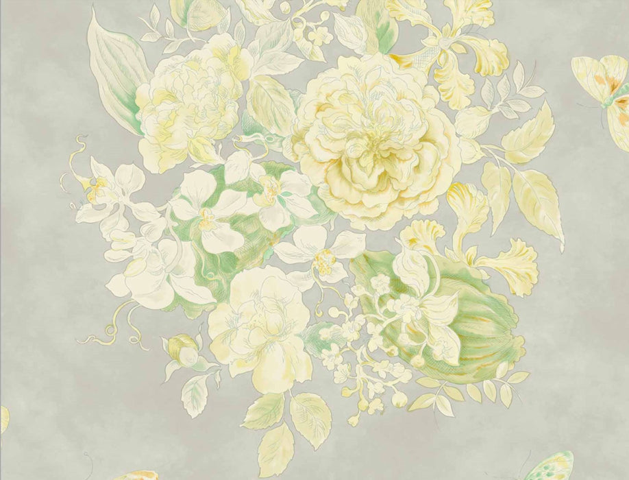 No.9 Thompson Jim's Garden  Silver Wallpaper N9021033004