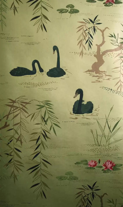 Nina Campbell Swan Lake 07 Wallpaper Sample NCW4020-07