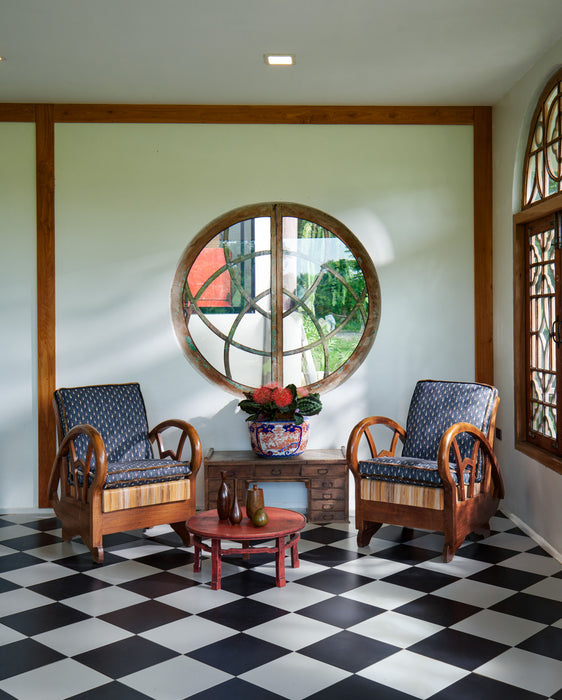 Jim Thompson Karenni Ikat Weave Denim Fabric Sample JT013913003