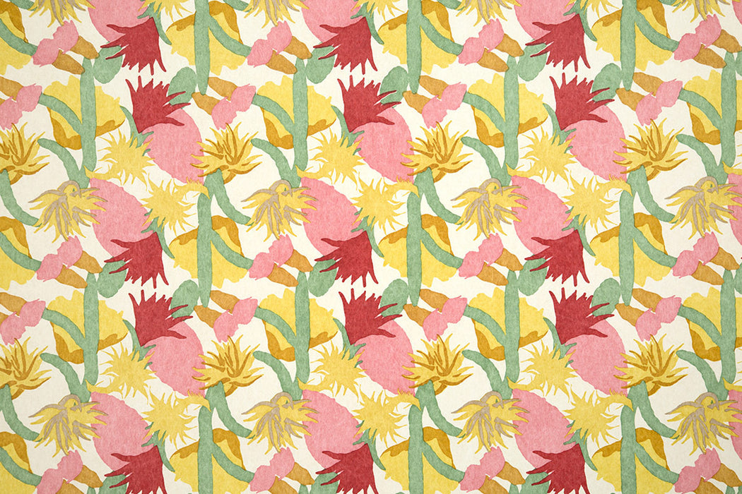 Christopher Farr Cactus Flower Fuchsia Wallpaper Sample