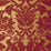 Schumacher Fiorella Damask Red On Gold Wallpaper Sample 529195
