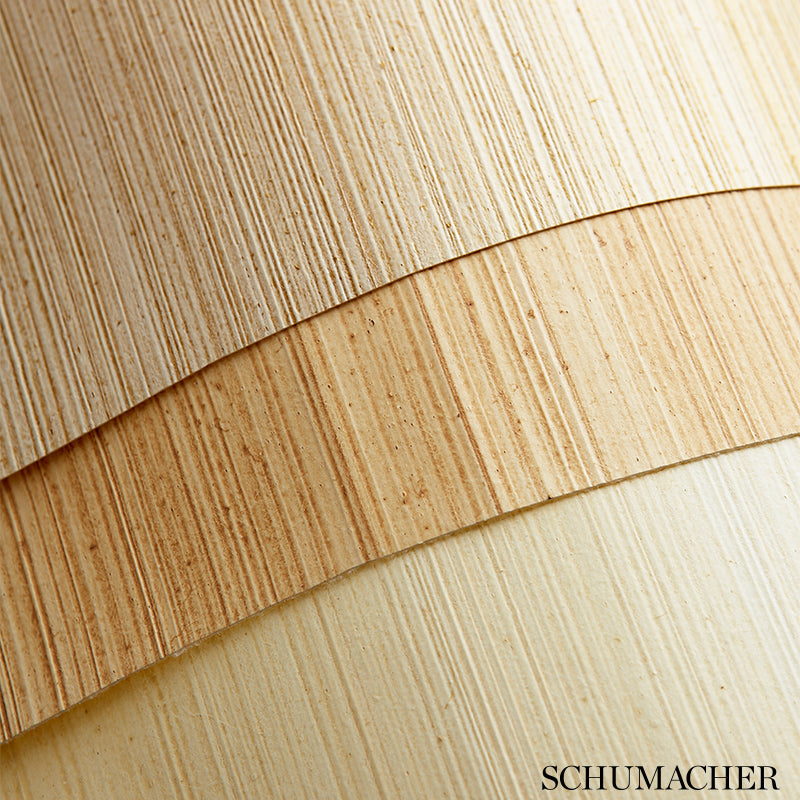 Schumacher Malta Strie Sandstone Wallpaper Sample 529872