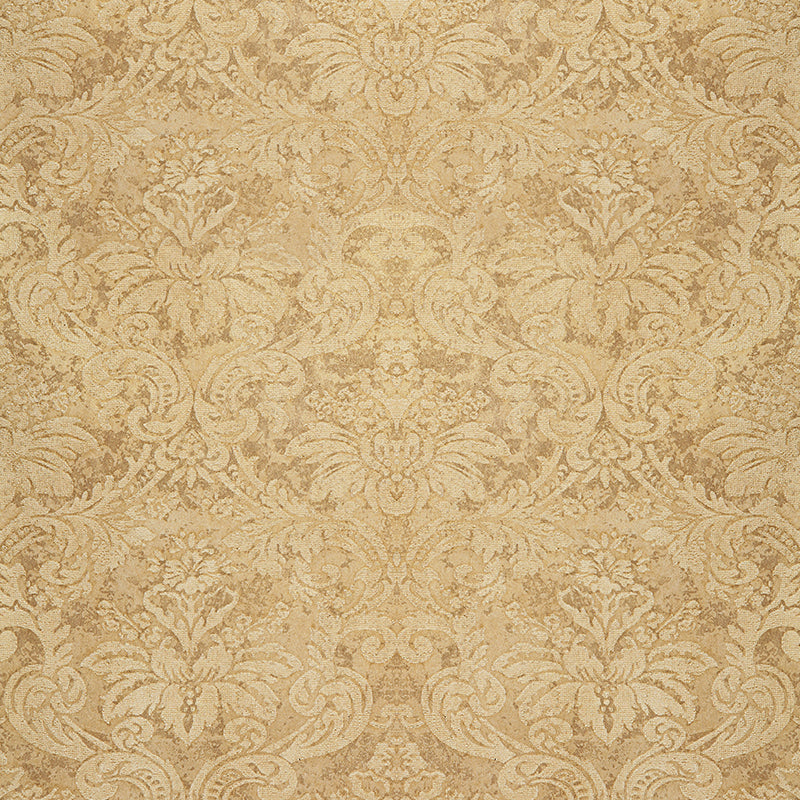 Schumacher Damasco Metallico Gold Leaf Wallpaper 529911