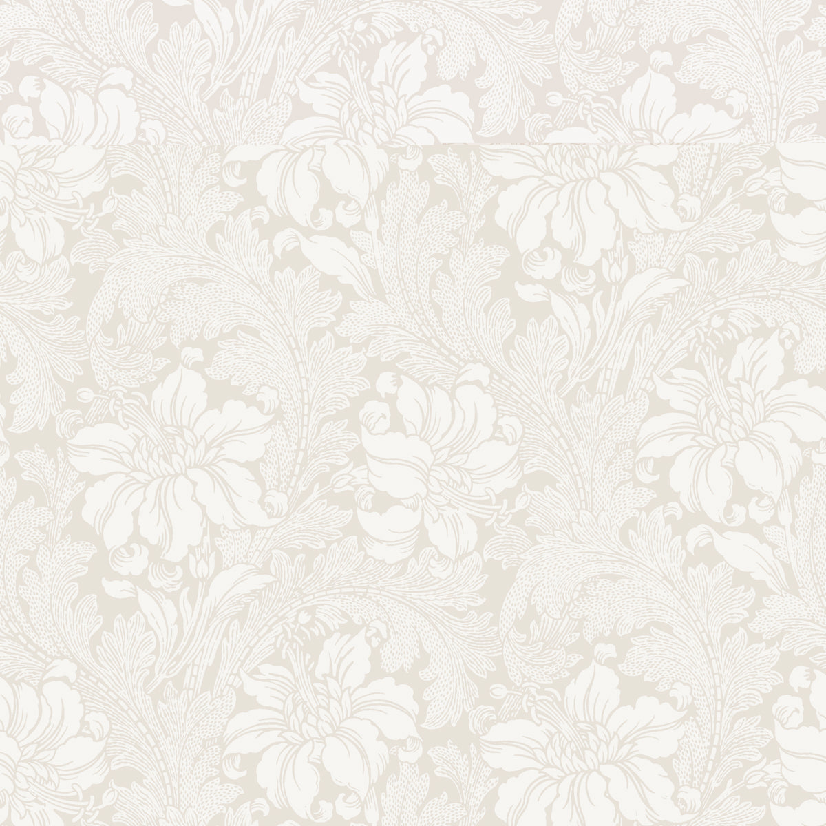 Schumacher Acanthus Garden Bone Wallpaper Sample 5352